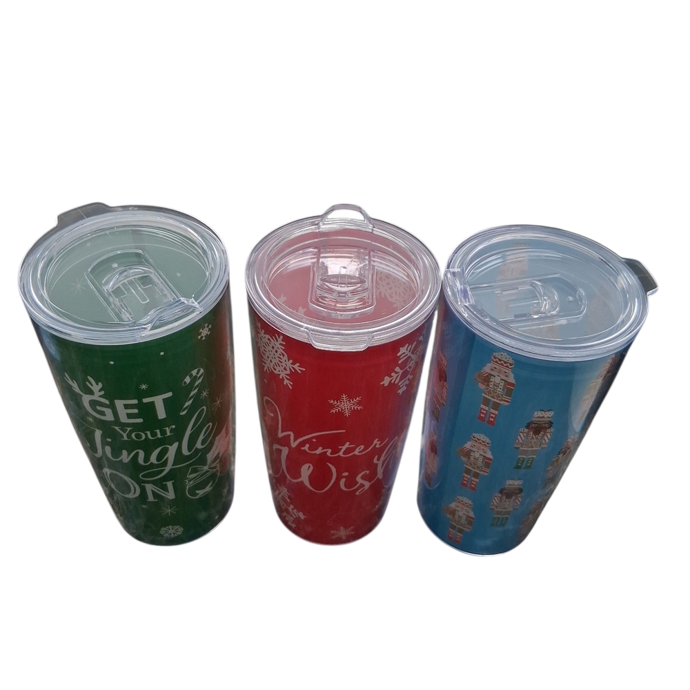 Festive Holiday Tumblers Set